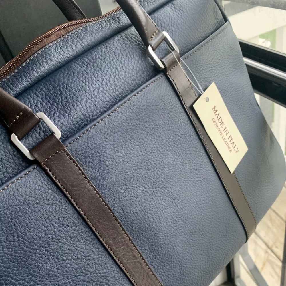 Barneys New York Contrast Trim Briefcase